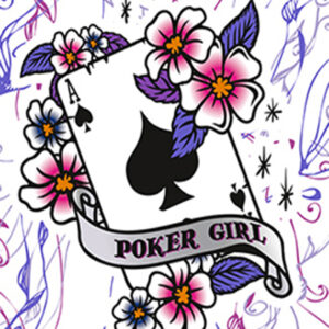 1005 Toalla Tattoo Poker Girl