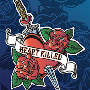 1020 Toalla Tattoo Heart Killed Blue