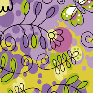 641 Toalla Flores Violeta