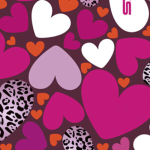651 Toalla corazones fucsia