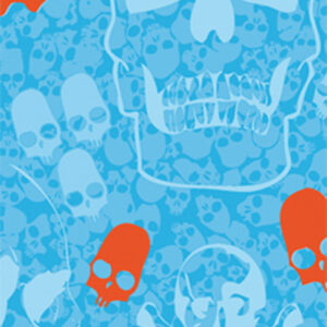 670 Toalla Calaveras Azules