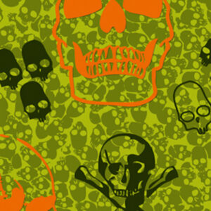 796 Toalla Calaveras verde