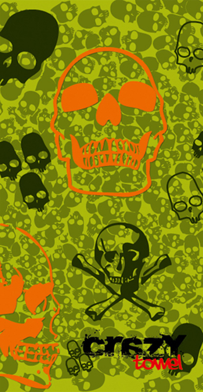 796 Toalla Calaveras verde