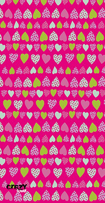 957 Toalla Corazones Rosa