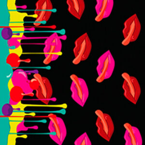 980 Toalla Lips Black
