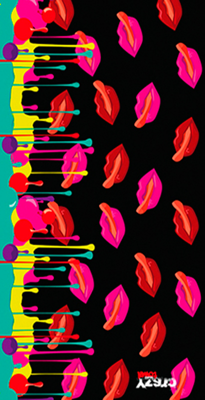 980 Toalla Lips Black