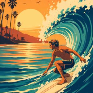 Toalla surf California dreams